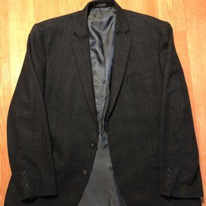 Sport Coat Blazer - Calvin Klein Grey Plaid 44R